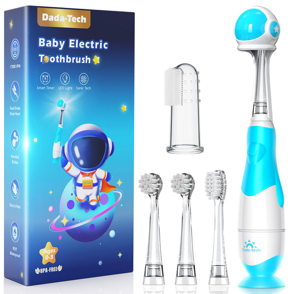 Dada-Tech Baby Electric Toothbrush, Blue and Pink Astronaut