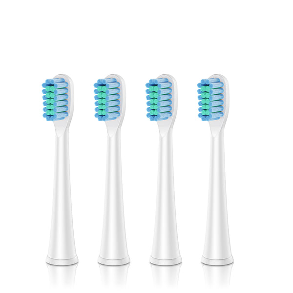 Dada-Tech Replacement Heads for Kids Electric Toothbrush DT-KE6 and DT-KE7 - Pack of 4 (White)